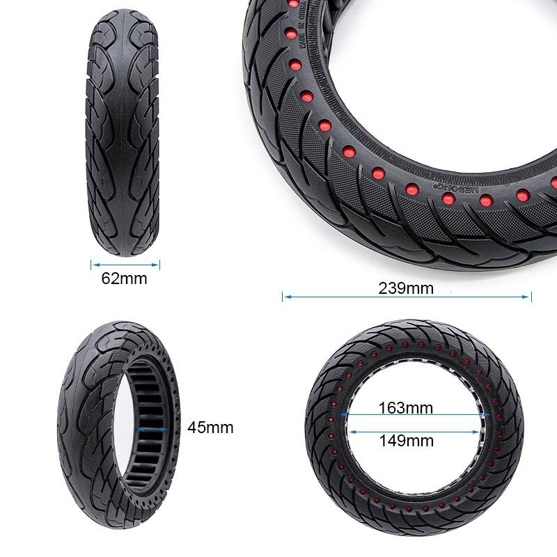 Ultraleichtes Vollrad 10x2 5-6 1/B44 - rote Punkte Nedong